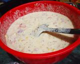 A picture of step 1 of Suji chilla.