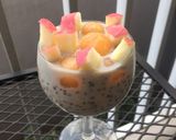 Foto langkah ke 2 dari resep Puding Chia Seed Cantaloupe Apple.