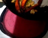 A picture of step 5 of Chuqandar raita /beetroot.