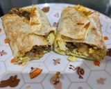 Foto langkah ke 3 dari resep Burrito Daging Telur.