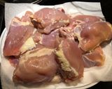 A picture of step 1 of Crock Pot Spicy Honey Chicken.
