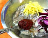 Hình bước làm 2 của món Bạch tuộc xào gừng cay