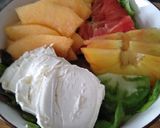 Une image de l'étape 2 de Salade chèvre melon.
