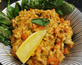 Foto del paso 7 de la receta: Arroz con brócoli, zanahoria y crujiente de espinacas