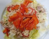 Une image de l'étape 6 de Salade semoule, thon, tomates, poivron.