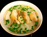 Hình bước làm 3 của món Bánh canh gà nấu hẹ