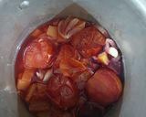 A picture of step 1 of Indo mexican farfalle pasta soup.