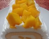 Foto langkah ke 6 dari resep Nutrijell Mango Roll Cake.
