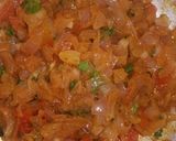 A picture of step 2 of Lady's finger and onion (sindhi style).