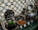 A picture of step 4 of Chana Dal Pulao.