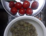 A picture of step 1 of Baingan ka bharta.