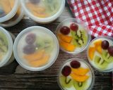 Foto langkah ke 4 dari resep Milk Fruit puding jell.
