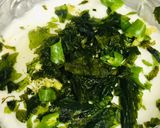 A picture of step 1 of Mint raita.