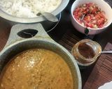 A picture of step 10 of Coconut rice with creamy green grams.