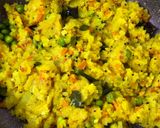 A picture of step 7 of Spicy Tomato Rava Upma.
