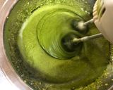 A picture of step 7 of White Chocolate and Matcha Soft Cake.