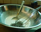A picture of step 2 of Barley Flour Peach Muffins (Vegetarian, Egg-Free, fireless, diabetes friendly).