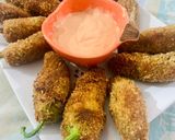 A picture of step 7 of Peri bites with leftover dinner chicken.