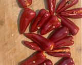 A picture of step 6 of Stuffed red chilli pickle.