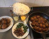 A picture of step 5 of Kofta Biryani.