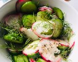 A picture of step 3 of Radish and Cucumber Salad.