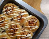 Foto langkah ke 8 dari resep Chocolate Hazelnut Wholemeal Roll Bread (Autolisis, Tanpa telur).