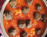 Foto del paso 17 de la receta: Albóndigas de berenjena con tomate, patata y champiñones. TM6, Thermomix, vegetariano
