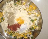 A picture of step 2 of Corn pakoda.