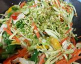 A picture of step 3 of Veg Chowmein - Veg Hakka Noodles.