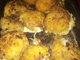 Bomba de Papas con Jamón y queso