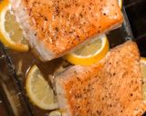 A picture of step 4 of Rosé Salmon and Shrimp.