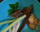 Foto langkah ke 1 dari resep Semur jamur kentang tahu versi vegetarian.