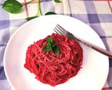 A picture of step 4 of Beetroot & Walnut Pesto Pasta.
