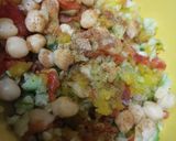 A picture of step 3 of Capsicum chaat.