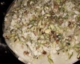A picture of step 4 of Dry Fruits Gulkand Baklava....Mediterranean dessert.
