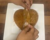 A picture of step 10 of Roohafza Rava Cake.