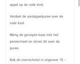 A picture of step 1 of Rode kool ovenschotel.