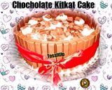 A picture of step 1 of Chocolate Kitkat Cake.