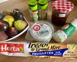 Une image de l'étape 1 de Tarte figues, chèvre et pignons.