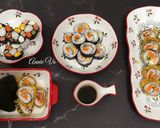 Hình bước làm 7 của món Sushi hoa