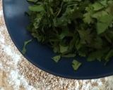 A picture of step 2 of No Masala Mint (Pudina)- Coriander (Dhana) Parathas.