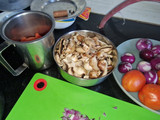 Indiai, gombás-zöldborsó curry (Matar Mushroom)