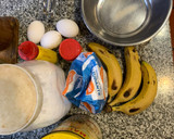 Foto del paso 1 de la receta: Budín de banana y frutos secos