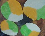 A picture of step 3 of Tri colour modak.