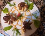Une image de l'étape 3 de Oeufs mimosa au thon,fromage crémeux, mayonnase,pâte de poivre.