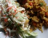 A picture of step 2 of Fried rice and cos low.