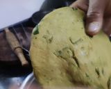 A picture of step 5 of Green onions bajra paratha.