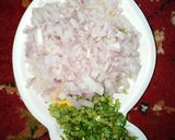 A picture of step 2 of Qeema samosay.