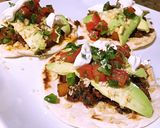A picture of step 5 of Beef and chorizo tacos.