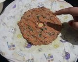 A picture of step 3 of Bhajani thalipith (type of indian bread).